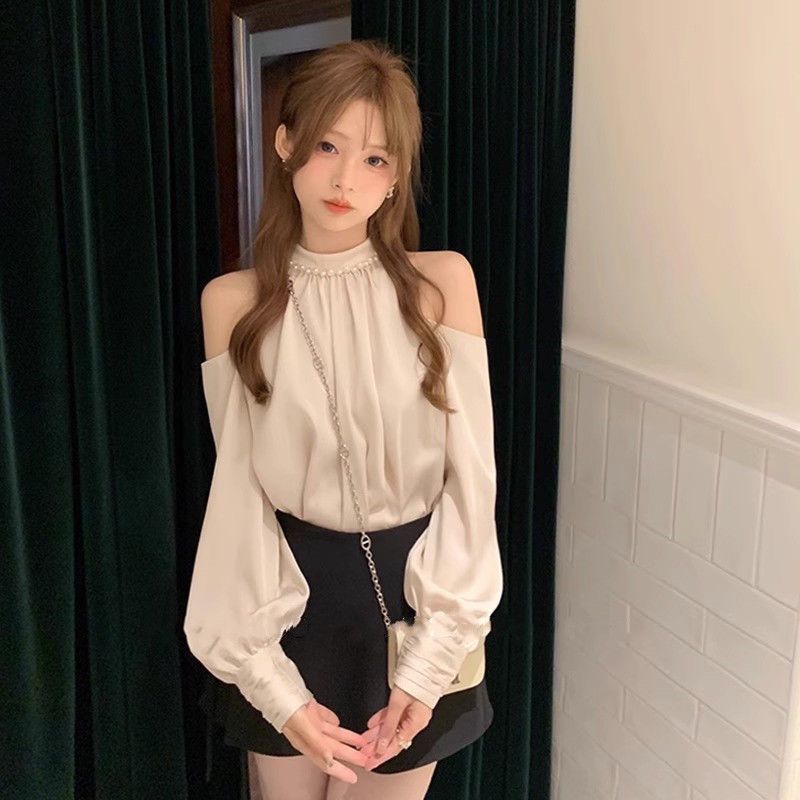Street Fashion In Korea - Bahar tatlı bluzlar kadınlar için o-boyun