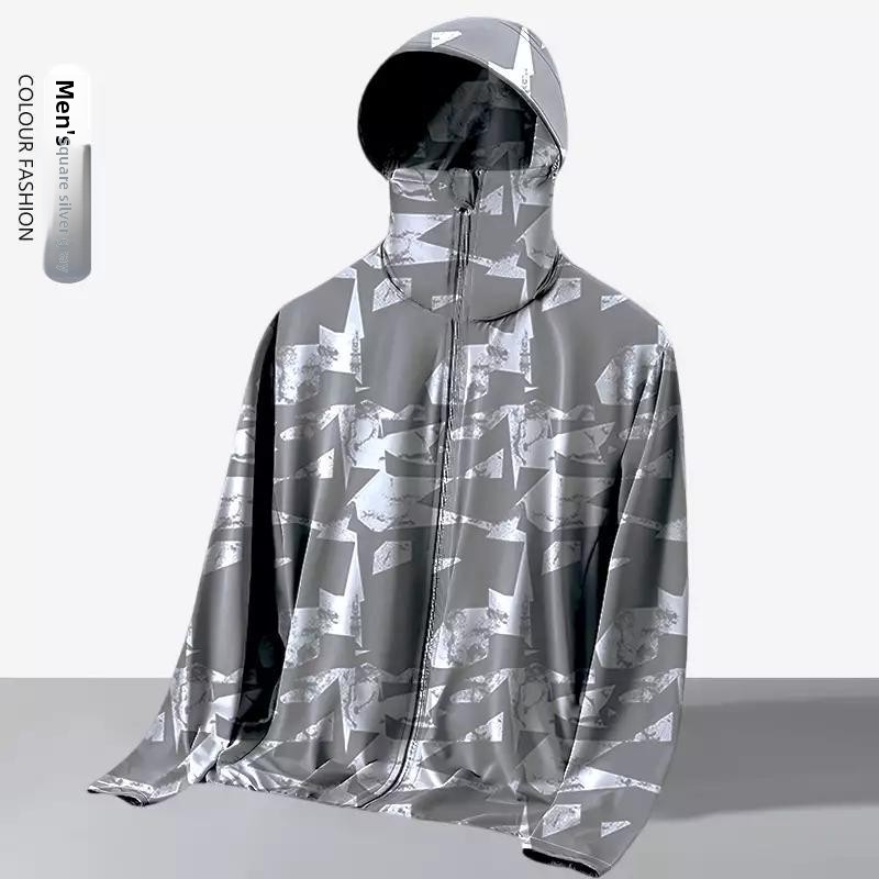 Reflective Jacket Running - Unisex Yazlık Bol Kesim Kapüşonlu Açık