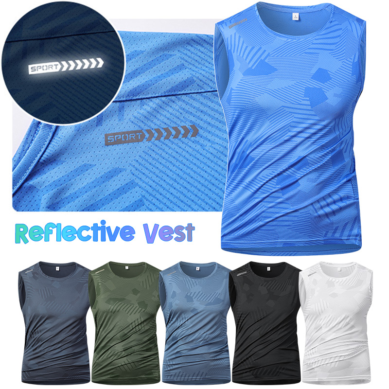 Reflective Jacket Running - Adam koşu yansıtıcı yelek yaz nefes