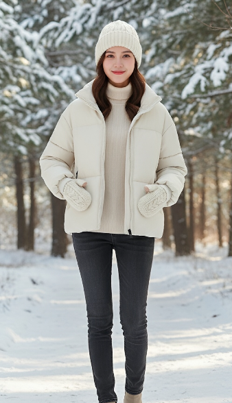 Puffer Vest Padded - Parka Kadın Mont Ceket Sonbahar Kış