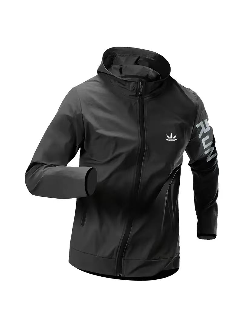 Reflective Jacket Running - Erkek Koşu Kapüşonlu Rüzgarlık Ceket Su