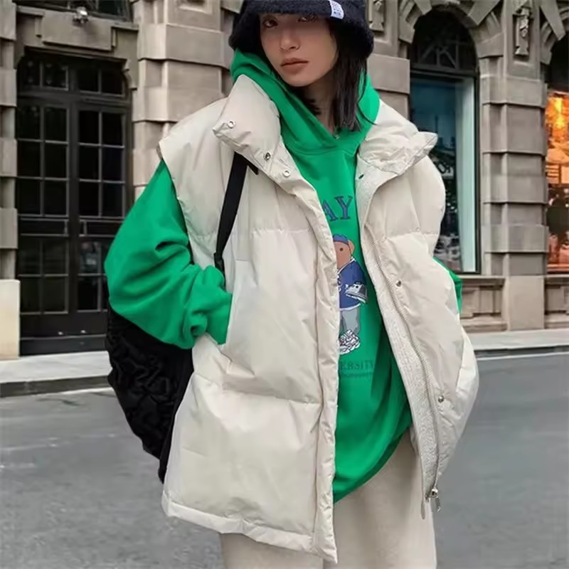 Puffer Vest Padded - 2025 Yeni Kore Kış Yelek Ceketler