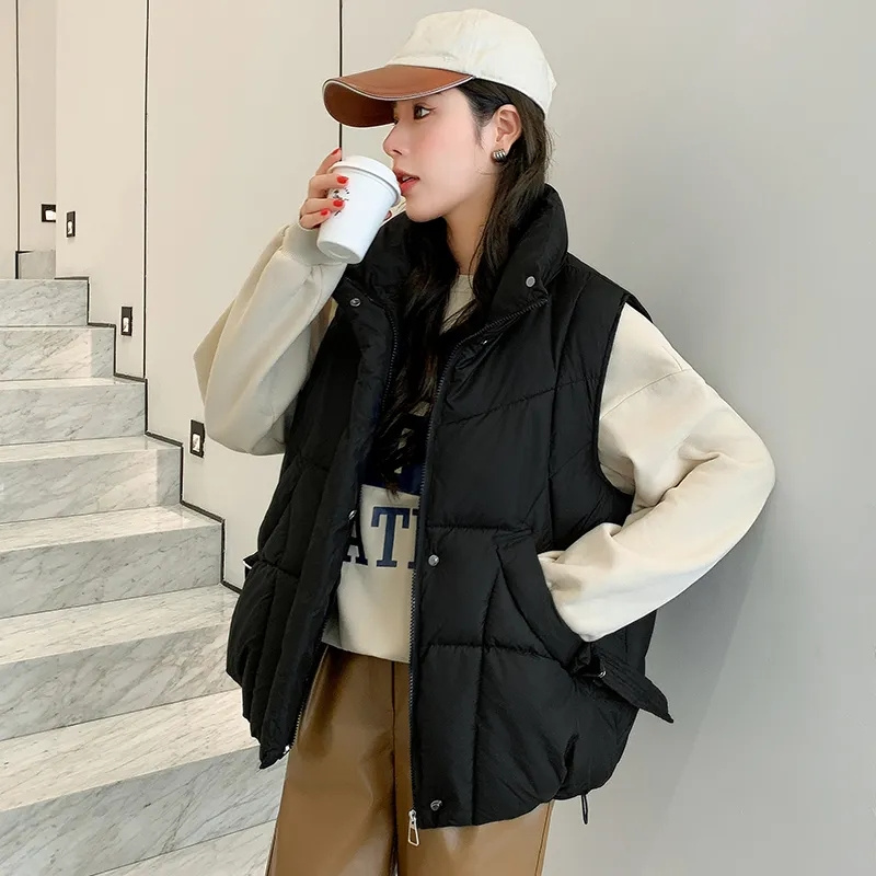 Puffer Vest Padded - 2024 yeni kore kadınlar kış kirpi