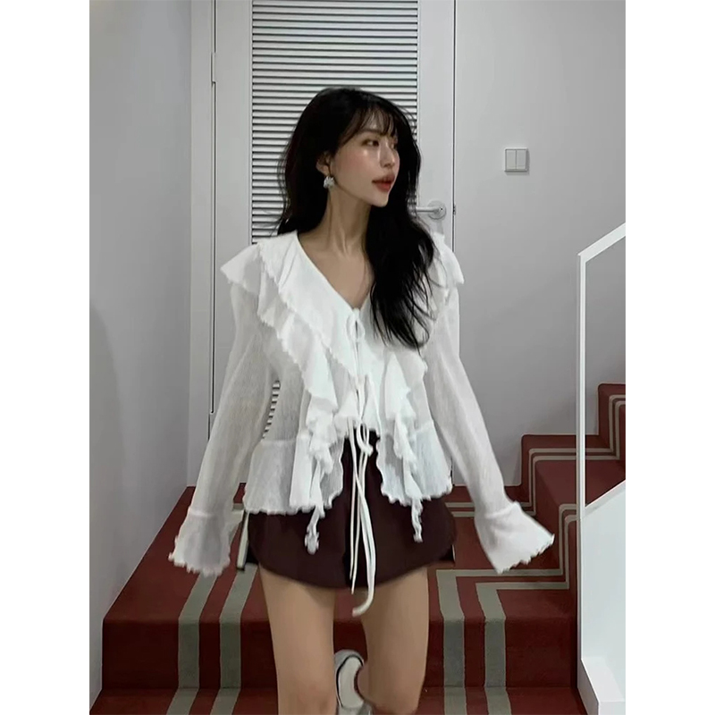 MEXZT Kırpılmış Beyaz Gömlek K - Street Fashion In Korea incelemesi ve fiyatı