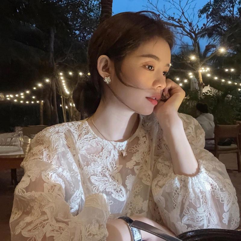 MEXZT Zarif Şeffaf Beyaz Gömle - Street Fashion In Korea incelemesi ve fiyatı