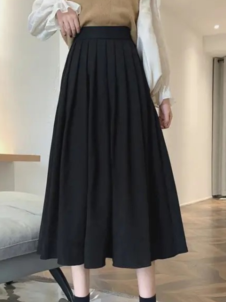 Kadın Vintage pileli etek yüks - Street Fashion Korean Girl incelemesi ve fiyatı