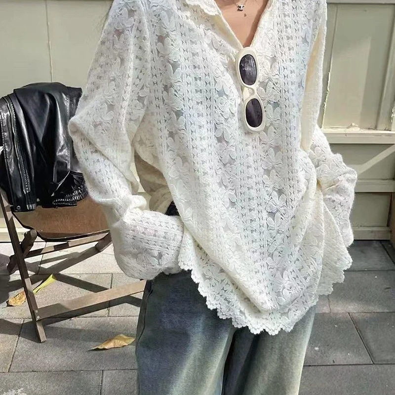 Y2K Dantel Kapşonlu Gömlek Kad - Street Fashion In Korea incelemesi ve fiyatı