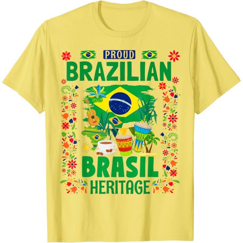 3D Baskılı Brezilya Müzik Tişö - Street Fashion Brazil incelemesi ve fiyatı